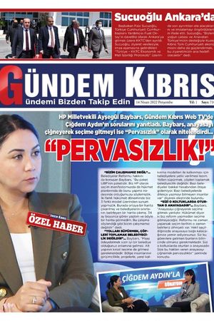 Gündem Kıbrıs Gazetesi - Kıbrıs Haber - 14.04.2022 Manşeti