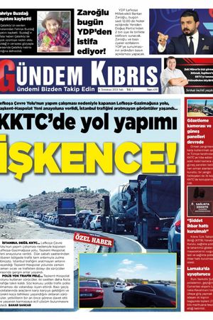 Gündem Kıbrıs Gazetesi - Kıbrıs Haber - 06.07.2021 Manşeti