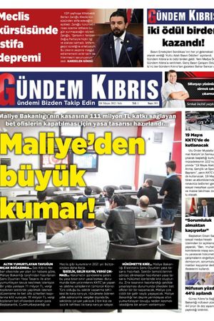 Gündem Kıbrıs Gazetesi - Kıbrıs Haber - 18.05.2021 Manşeti