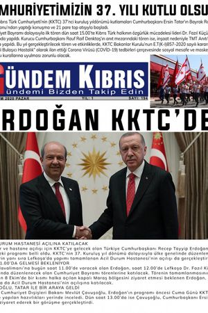 Gündem Kıbrıs Gazetesi - Kıbrıs Haber - 15.11.2020 Manşeti