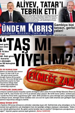 Gündem Kıbrıs Gazetesi - Kıbrıs Haber - 20.11.2020 Manşeti