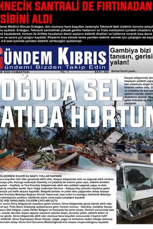 Gündem Kıbrıs Gazetesi - Kıbrıs Haber - 21.11.2020 Manşeti