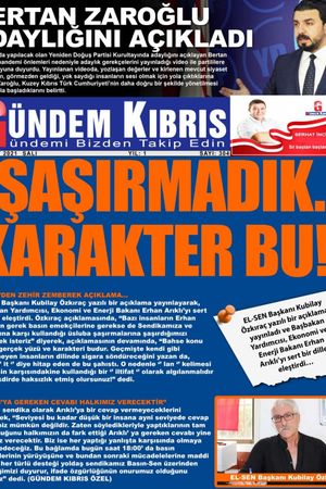 Gündem Kıbrıs Gazetesi - Kıbrıs Haber - 02.03.2021 Manşeti