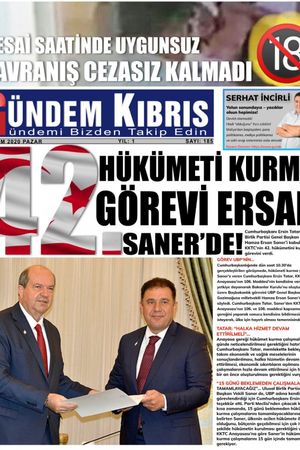 Gündem Kıbrıs Gazetesi - Kıbrıs Haber - 08.11.2020 Manşeti