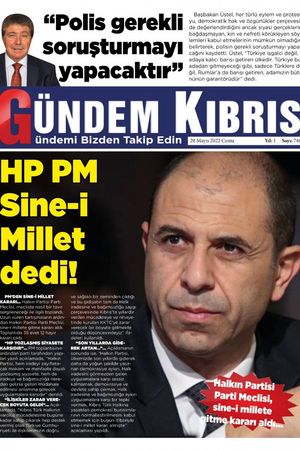 Gündem Kıbrıs Gazetesi - Kıbrıs Haber - 20.05.2022 Manşeti