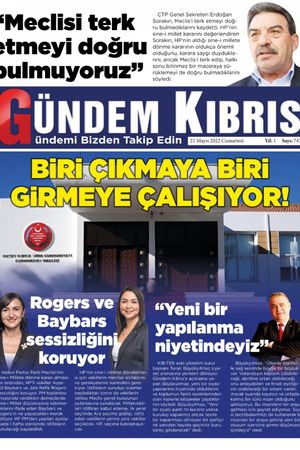 Gündem Kıbrıs Gazetesi - Kıbrıs Haber - 21.05.2022 Manşeti