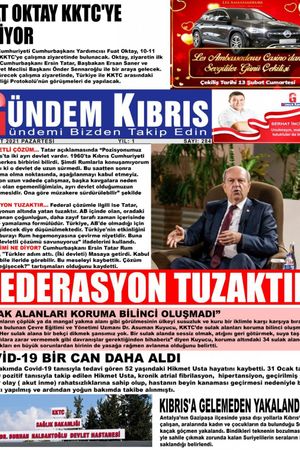 Gündem Kıbrıs Gazetesi - Kıbrıs Haber - 08.02.2021 Manşeti