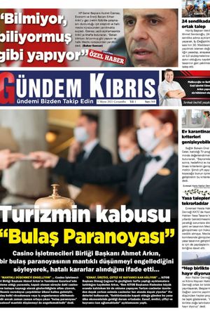 Gündem Kıbrıs Gazetesi - Kıbrıs Haber - 05.05.2021 Manşeti