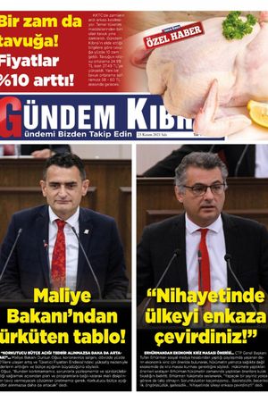 Gündem Kıbrıs Gazetesi - Kıbrıs Haber - 23.11.2021 Manşeti