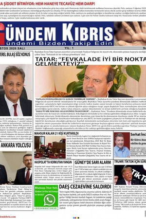 Gündem Kıbrıs Gazetesi - Kıbrıs Haber - 04.08.2020 Manşeti