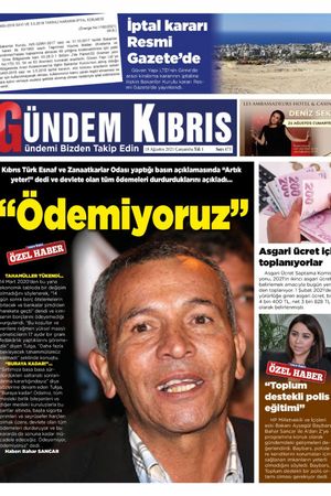 Gündem Kıbrıs Gazetesi - Kıbrıs Haber - 18.08.2021 Manşeti