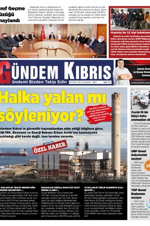 Gündem Kıbrıs Gazetesi - Kıbrıs Haber - 10.04.2021 Manşeti