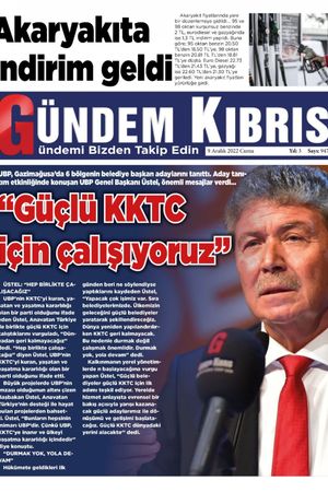 Gündem Kıbrıs Gazetesi - Kıbrıs Haber - 09.12.2022 Manşeti
