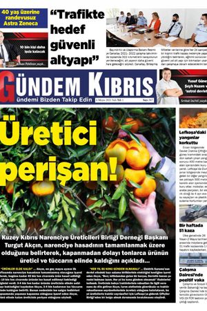 Gündem Kıbrıs Gazetesi - Kıbrıs Haber - 04.05.2021 Manşeti