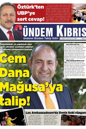 Gündem Kıbrıs Gazetesi - Kıbrıs Haber - 23.08.2021 Manşeti