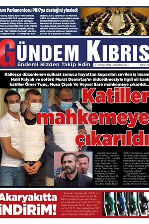 Gündem Kıbrıs Gazetesi - Kıbrıs Haber - 02.07.2022 Manşeti