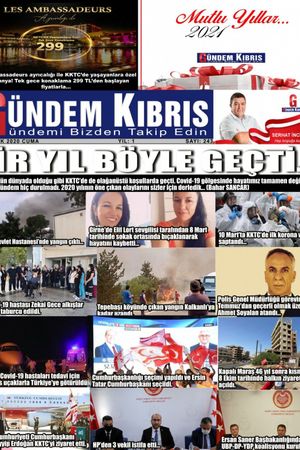 Gündem Kıbrıs Gazetesi - Kıbrıs Haber - 01.01.2021 Manşeti
