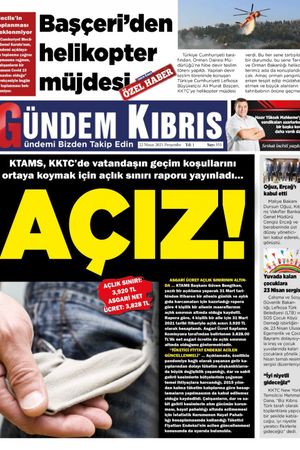 Gündem Kıbrıs Gazetesi - Kıbrıs Haber - 22.04.2021 Manşeti