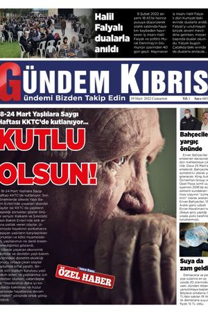 Gündem Kıbrıs Gazetesi - Kıbrıs Haber - 19.03.2022 Manşeti