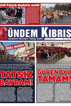Gündem Kıbrıs Gazetesi - Kıbrıs Haber - 29.04.2022 Manşeti