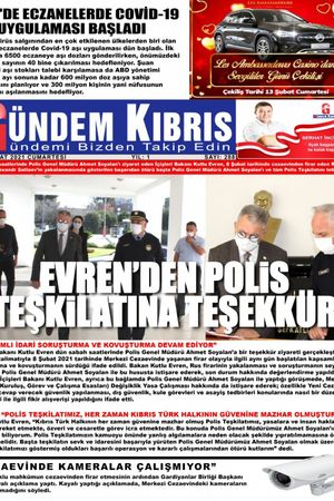 Gündem Kıbrıs Gazetesi - Kıbrıs Haber - 13.02.2021 Manşeti
