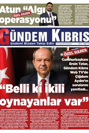 Gündem Kıbrıs Gazetesi - Kıbrıs Haber - 28.04.2022 Manşeti