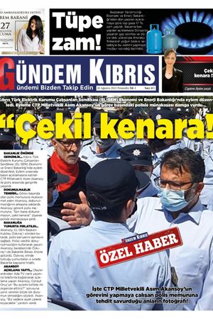 Gündem Kıbrıs Gazetesi - Kıbrıs Haber - 26.08.2021 Manşeti