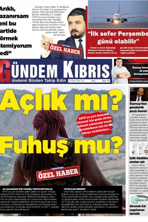 Gündem Kıbrıs Gazetesi - Kıbrıs Haber - 13.04.2021 Manşeti
