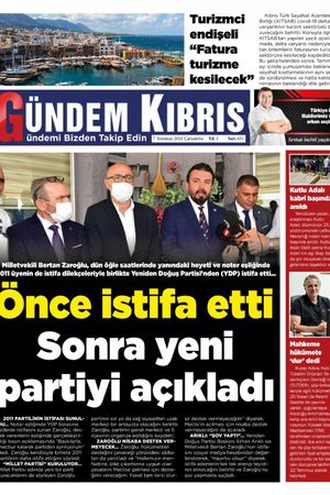 Gündem Kıbrıs Gazetesi - Kıbrıs Haber - 07.07.2021 Manşeti