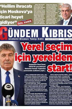 Gündem Kıbrıs Gazetesi - Kıbrıs Haber - 11.08.2022 Manşeti