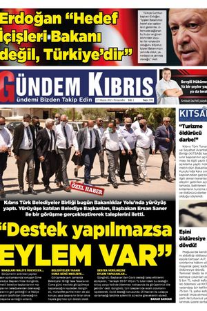 Gündem Kıbrıs Gazetesi - Kıbrıs Haber - 27.05.2021 Manşeti