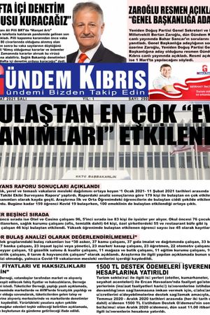 Gündem Kıbrıs Gazetesi - Kıbrıs Haber - 16.02.2021 Manşeti