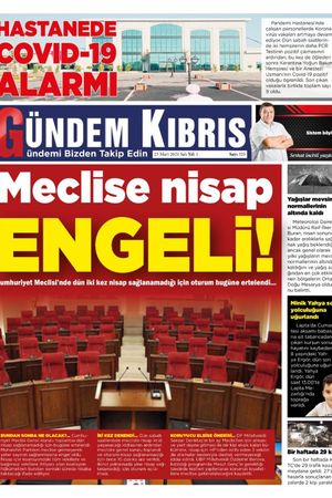 Gündem Kıbrıs Gazetesi - Kıbrıs Haber - 23.03.2021 Manşeti