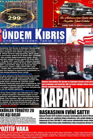 Gündem Kıbrıs Gazetesi - Kıbrıs Haber - 29.01.2021 Manşeti