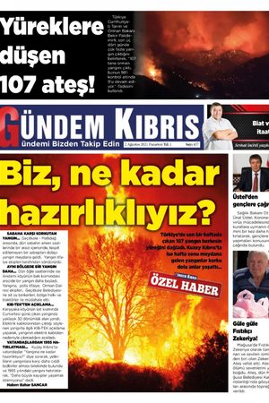 Gündem Kıbrıs Gazetesi - Kıbrıs Haber - 02.08.2021 Manşeti