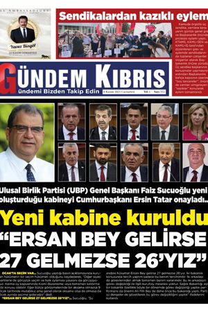 Gündem Kıbrıs Gazetesi - Kıbrıs Haber - 06.11.2021 Manşeti