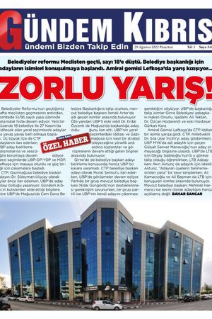 Gündem Kıbrıs Gazetesi - Kıbrıs Haber - 29.08.2022 Manşeti