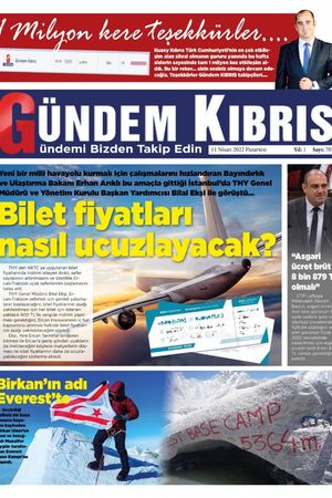 Gündem Kıbrıs Gazetesi - Kıbrıs Haber - 11.04.2022 Manşeti