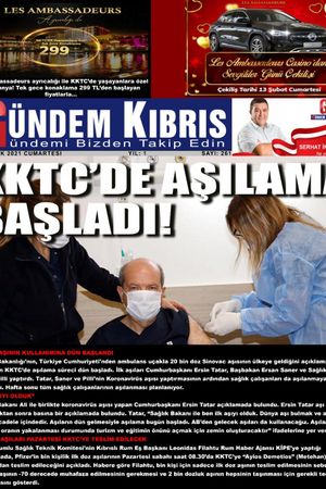 Gündem Kıbrıs Gazetesi - Kıbrıs Haber - 16.01.2021 Manşeti