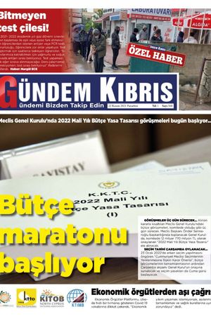 Gündem Kıbrıs Gazetesi - Kıbrıs Haber - 22.11.2021 Manşeti