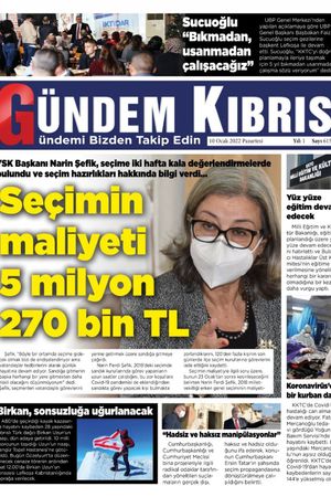 Gündem Kıbrıs Gazetesi - Kıbrıs Haber - 10.01.2022 Manşeti