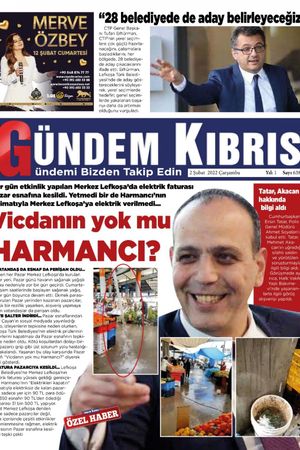 Gündem Kıbrıs Gazetesi - Kıbrıs Haber - 02.02.2022 Manşeti