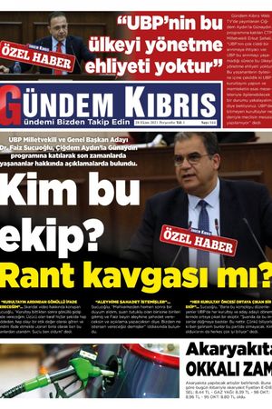 Gündem Kıbrıs Gazetesi - Kıbrıs Haber - 28.10.2021 Manşeti
