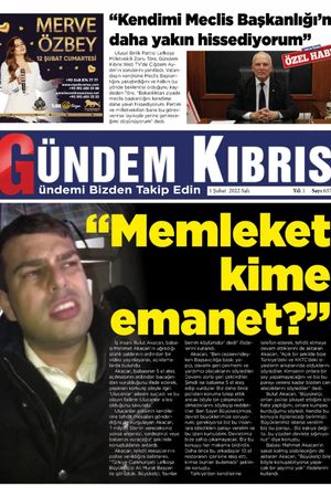 Gündem Kıbrıs Gazetesi - Kıbrıs Haber - 01.02.2022 Manşeti