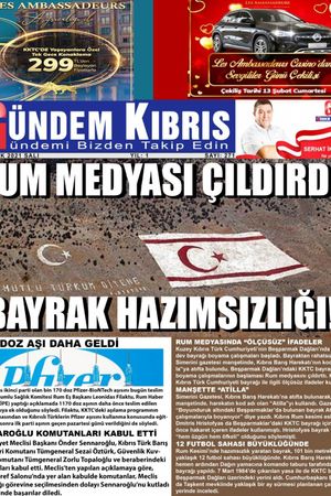 Gündem Kıbrıs Gazetesi - Kıbrıs Haber - 26.01.2021 Manşeti