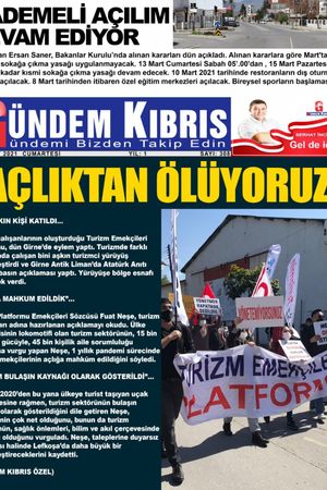 Gündem Kıbrıs Gazetesi - Kıbrıs Haber - 06.03.2021 Manşeti