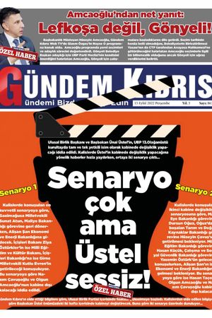 Gündem Kıbrıs Gazetesi - Kıbrıs Haber - 15.09.2022 Manşeti