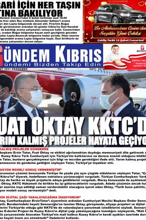 Gündem Kıbrıs Gazetesi - Kıbrıs Haber - 11.02.2021 Manşeti
