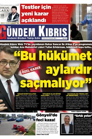 Gündem Kıbrıs Gazetesi - Kıbrıs Haber - 02.09.2021 Manşeti