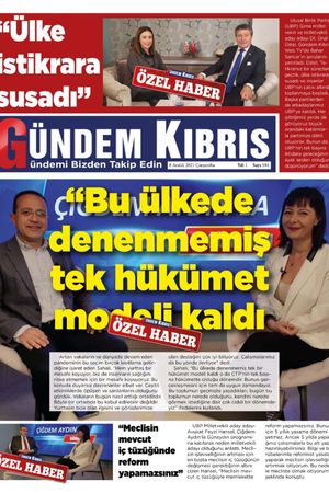 Gündem Kıbrıs Gazetesi - Kıbrıs Haber - 08.12.2021 Manşeti